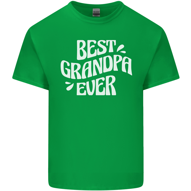 Best Grandpa Ever Grandparents Day Mens Cotton T-Shirt Tee Top Irish Green