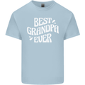 Best Grandpa Ever Grandparents Day Mens Cotton T-Shirt Tee Top Light Blue