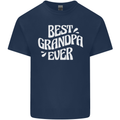 Best Grandpa Ever Grandparents Day Mens Cotton T-Shirt Tee Top Navy Blue