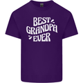 Best Grandpa Ever Grandparents Day Mens Cotton T-Shirt Tee Top Purple