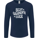 Best Grandpa Ever Grandparents Day Mens Long Sleeve T-Shirt Navy Blue