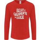 Best Grandpa Ever Grandparents Day Mens Long Sleeve T-Shirt Red