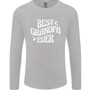 Best Grandpa Ever Grandparents Day Mens Long Sleeve T-Shirt Sports Grey
