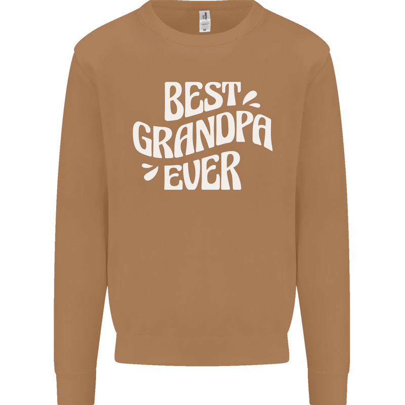 Best Grandpa Ever Grandparents Day Mens Sweatshirt Jumper Caramel Latte