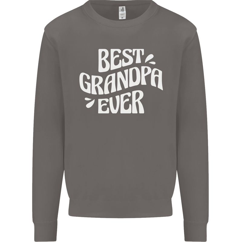 Best Grandpa Ever Grandparents Day Mens Sweatshirt Jumper Charcoal