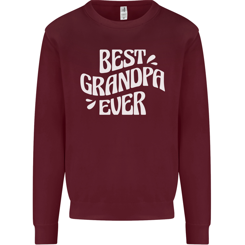 Best Grandpa Ever Grandparents Day Mens Sweatshirt Jumper Maroon