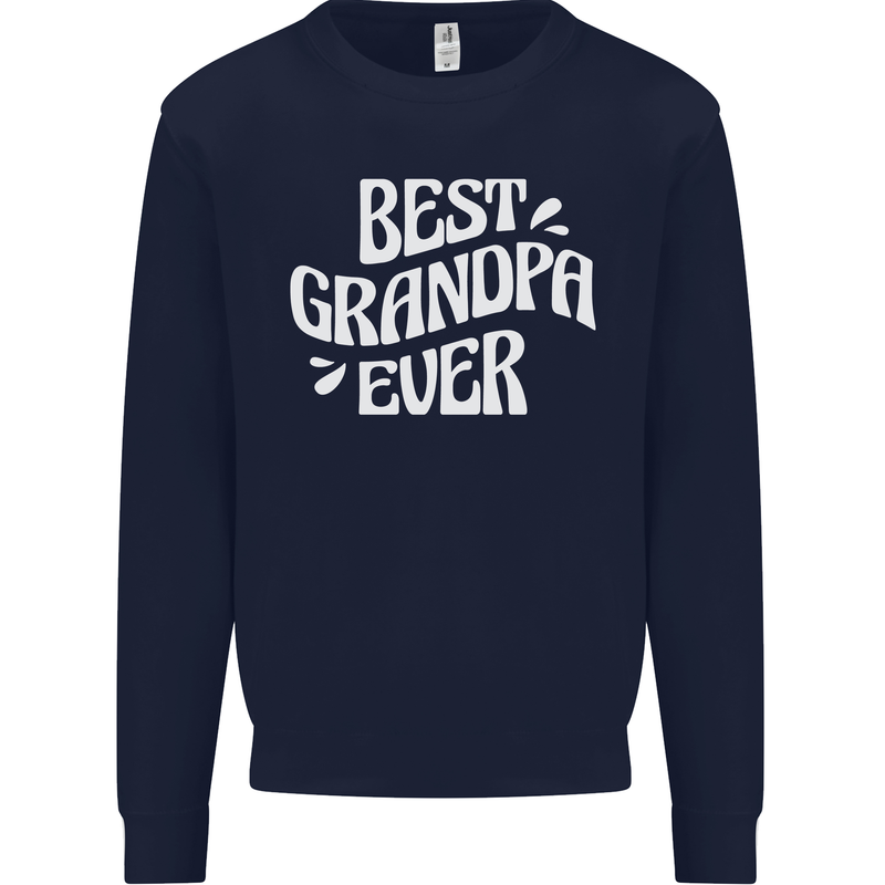 Best Grandpa Ever Grandparents Day Mens Sweatshirt Jumper Navy Blue
