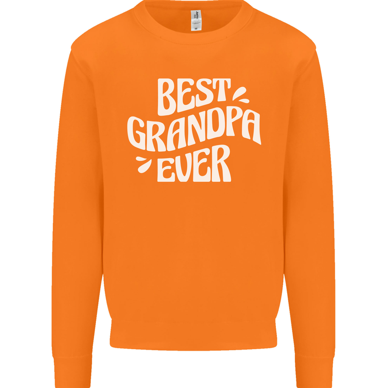 Best Grandpa Ever Grandparents Day Mens Sweatshirt Jumper Orange