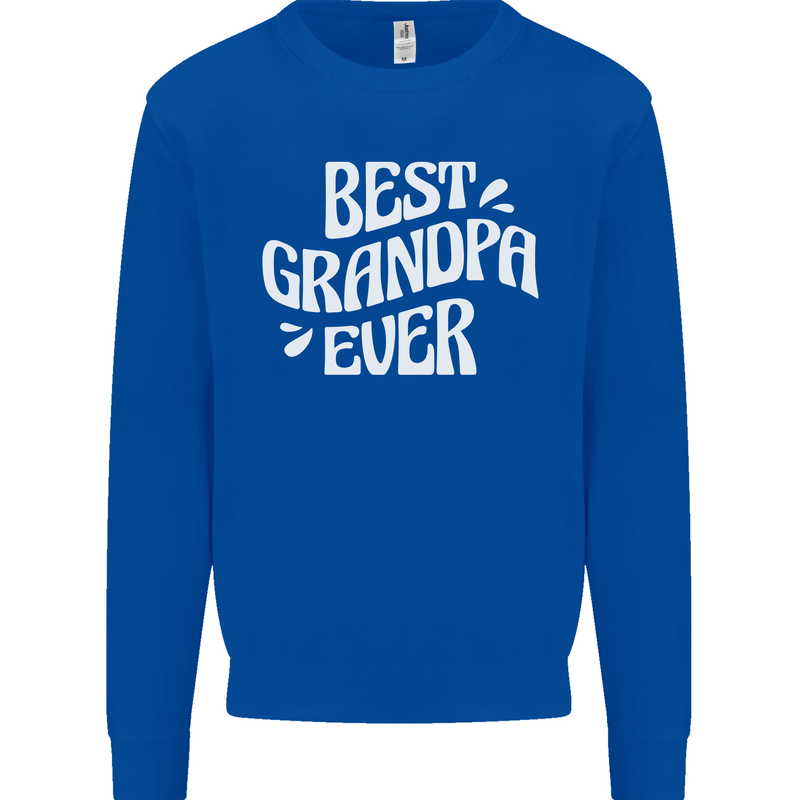 Best Grandpa Ever Grandparents Day Mens Sweatshirt Jumper Royal Blue