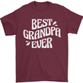 Best Grandpa Ever Grandparents Day Mens T-Shirt 100% Cotton Maroon