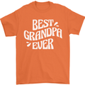 Best Grandpa Ever Grandparents Day Mens T-Shirt 100% Cotton Orange