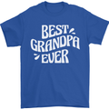 Best Grandpa Ever Grandparents Day Mens T-Shirt 100% Cotton Royal Blue