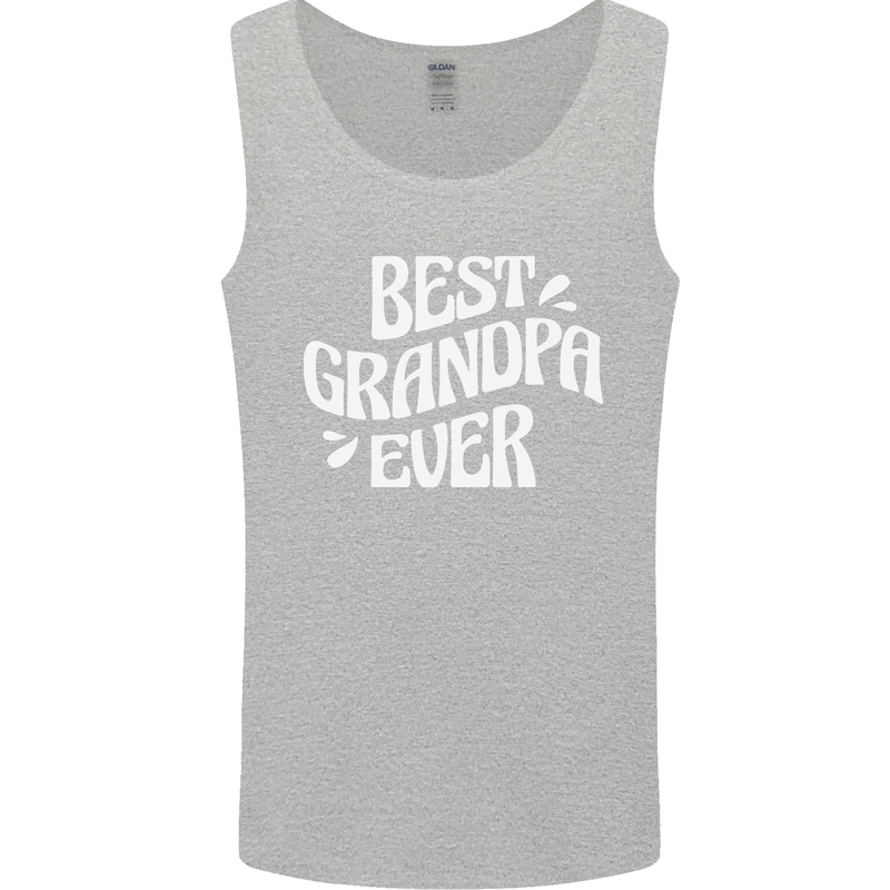 Best Grandpa Ever Grandparents Day Mens Vest Tank Top Sports Grey