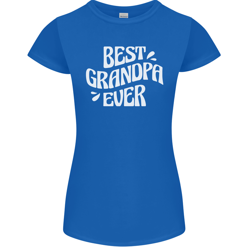Best Grandpa Ever Grandparents Day Womens Petite Cut T-Shirt Royal Blue