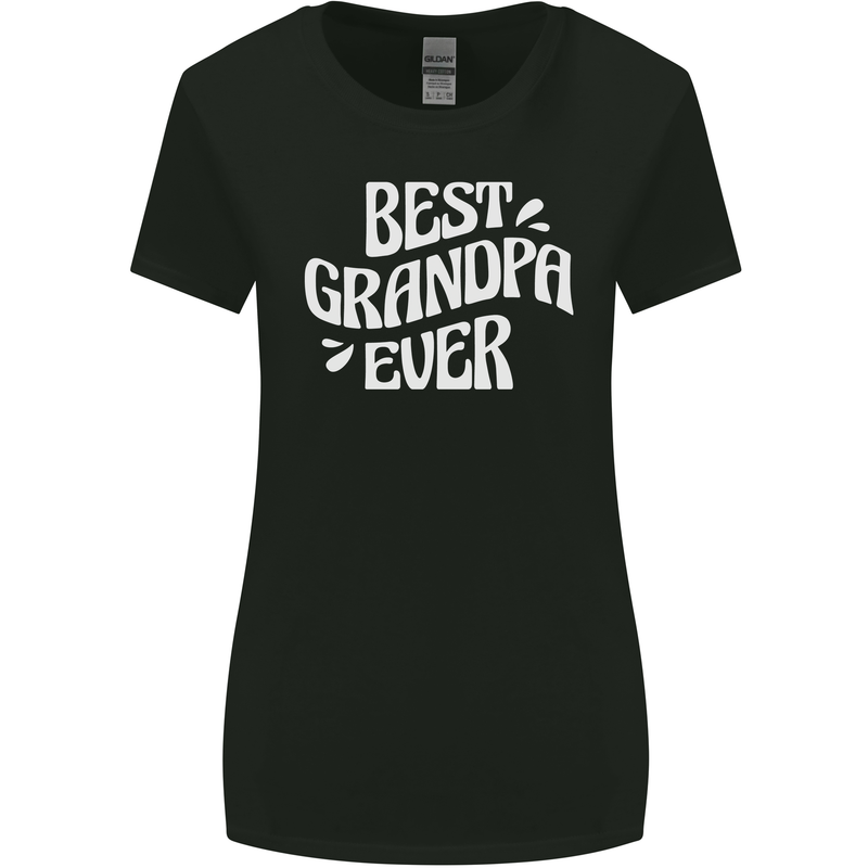 Best Grandpa Ever Grandparents Day Womens Wider Cut T-Shirt Black