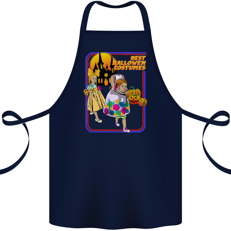 Best Halloween Costumes Horror Pumpkin Cotton Apron 100% Organic Navy Blue
