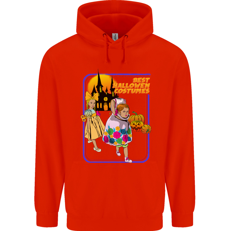 Best Halloween Costumes Horror Pumpkin Mens 80% Cotton Hoodie Bright Red