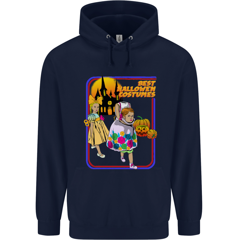 Best Halloween Costumes Horror Pumpkin Mens 80% Cotton Hoodie Navy Blue