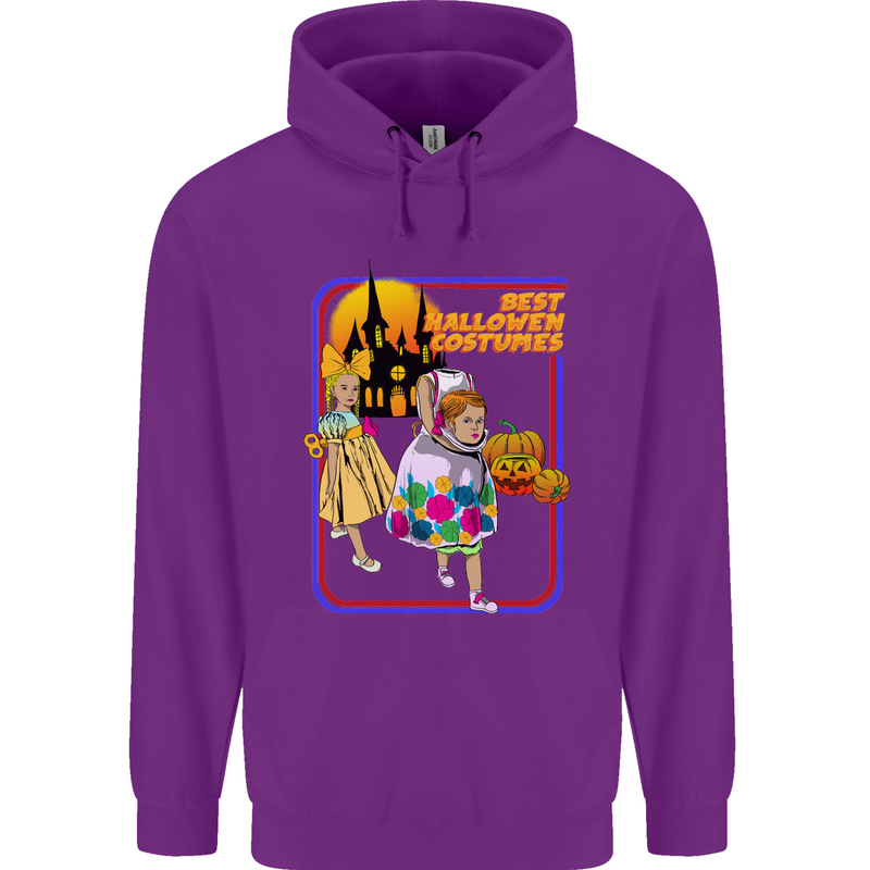 Best Halloween Costumes Horror Pumpkin Mens 80% Cotton Hoodie Purple