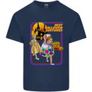 Best Halloween Costumes Horror Pumpkin Mens Cotton T-Shirt Tee Top Navy Blue