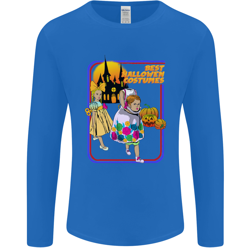 Best Halloween Costumes Horror Pumpkin Mens Long Sleeve T-Shirt Royal Blue