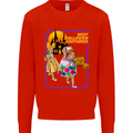 Best Halloween Costumes Horror Pumpkin Mens Sweatshirt Jumper Bright Red