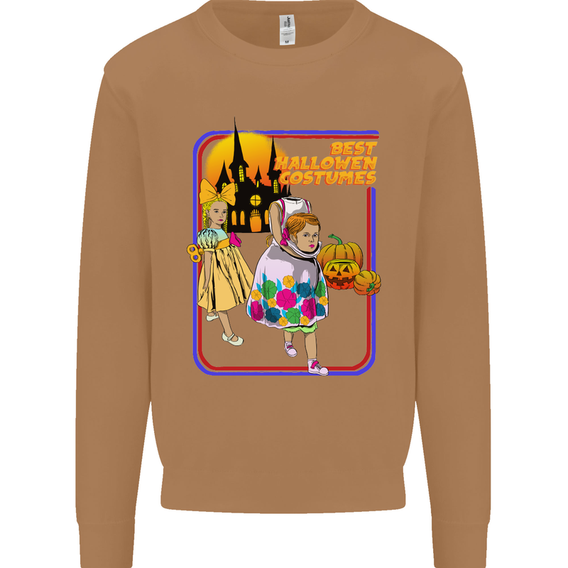 Best Halloween Costumes Horror Pumpkin Mens Sweatshirt Jumper Caramel Latte