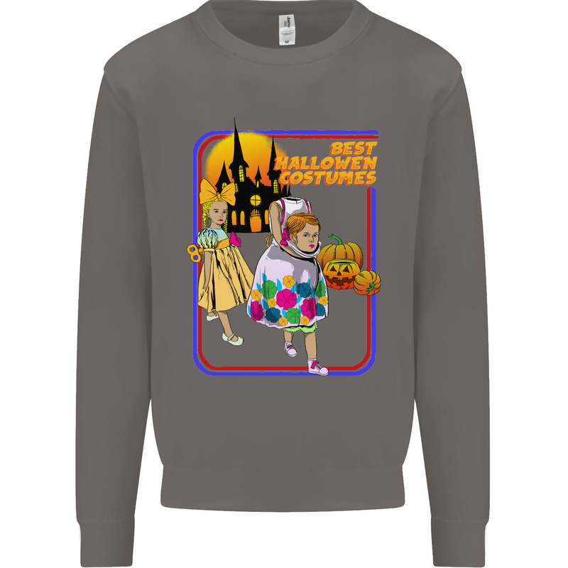 Best Halloween Costumes Horror Pumpkin Mens Sweatshirt Jumper Charcoal
