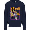 Best Halloween Costumes Horror Pumpkin Mens Sweatshirt Jumper Navy Blue