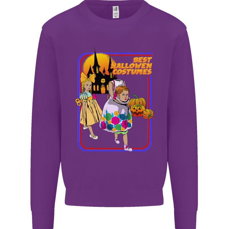 Best Halloween Costumes Horror Pumpkin Mens Sweatshirt Jumper Purple