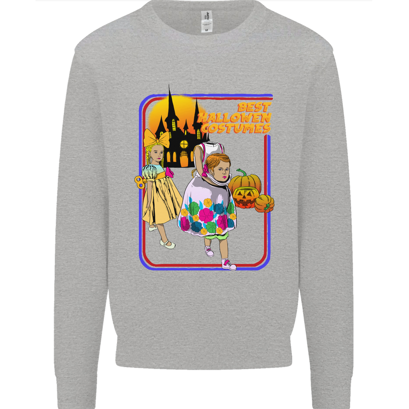 Best Halloween Costumes Horror Pumpkin Mens Sweatshirt Jumper Sports Grey