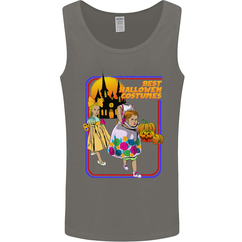 Best Halloween Costumes Horror Pumpkin Mens Vest Tank Top Charcoal