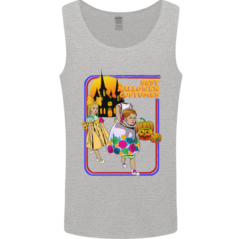 Best Halloween Costumes Horror Pumpkin Mens Vest Tank Top Sports Grey