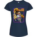 Best Halloween Costumes Horror Pumpkin Womens Petite Cut T-Shirt Navy Blue