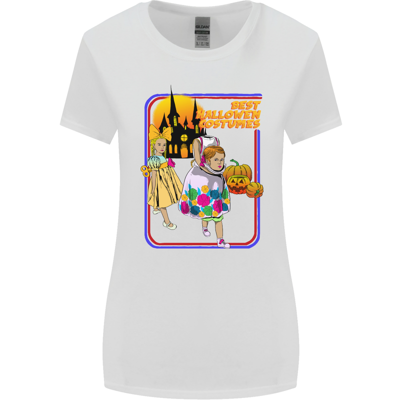 Best Halloween Costumes Horror Pumpkin Womens Wider Cut T-Shirt White