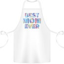 Best Mom Ever Tie Died Effect Mother's Day Cotton Apron 100% Organic White