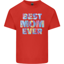 Best Mom Ever Tie Died Effect Mother's Day Kids T-Shirt Childrens Red