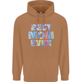 Best Mom Ever Tie Died Effect Mother's Day Mens 80% Cotton Hoodie Caramel Latte