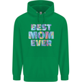 Best Mom Ever Tie Died Effect Mother's Day Mens 80% Cotton Hoodie Irish Green