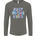 Best Mom Ever Tie Died Effect Mother's Day Mens Long Sleeve T-Shirt Charcoal