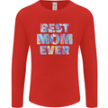 Best Mom Ever Tie Died Effect Mother's Day Mens Long Sleeve T-Shirt Red