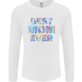 Best Mom Ever Tie Died Effect Mother's Day Mens Long Sleeve T-Shirt White