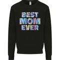 Best Mom Ever Tie Died Effect Mother's Day Mens Sweatshirt Jumper Black