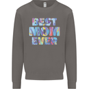 Best Mom Ever Tie Died Effect Mother's Day Mens Sweatshirt Jumper Charcoal