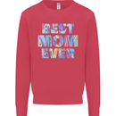 Best Mom Ever Tie Died Effect Mother's Day Mens Sweatshirt Jumper Heliconia