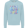 Best Mom Ever Tie Died Effect Mother's Day Mens Sweatshirt Jumper Light Blue