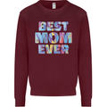 Best Mom Ever Tie Died Effect Mother's Day Mens Sweatshirt Jumper Maroon