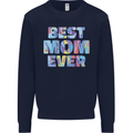 Best Mom Ever Tie Died Effect Mother's Day Mens Sweatshirt Jumper Navy Blue