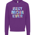 Best Mom Ever Tie Died Effect Mother's Day Mens Sweatshirt Jumper Purple