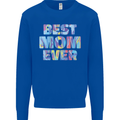 Best Mom Ever Tie Died Effect Mother's Day Mens Sweatshirt Jumper Royal Blue
